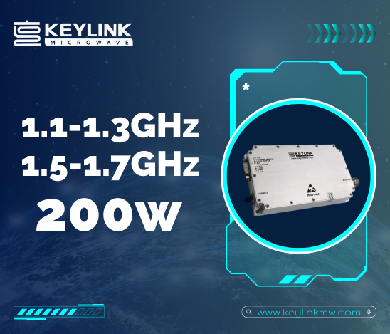 KeyLink's 1.1-1.3GHz, 1.5-1.7GHz 200W High Power Amplifiers